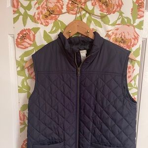 Jcrew Navy Quilted Vest